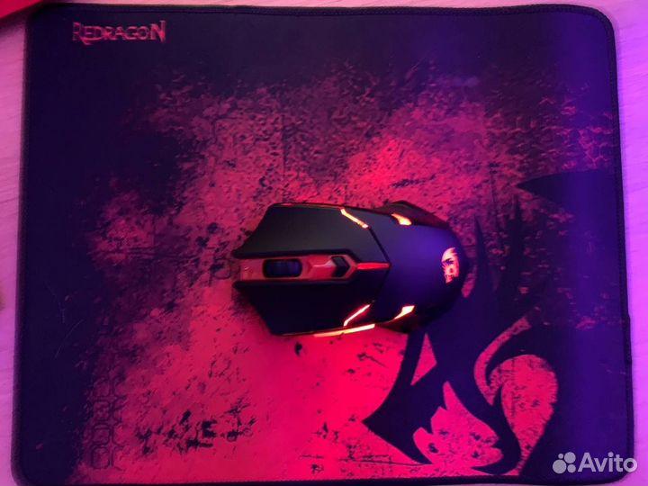 Мышка с ковриком redragon