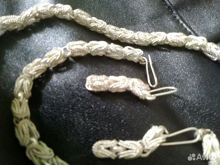 Цепочка, браслет, серьги