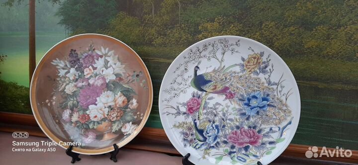 Настенная тарелка фарфор