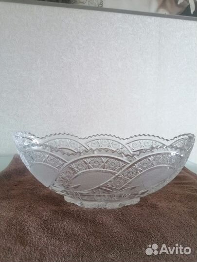 Ваза для фруктов хрусталь