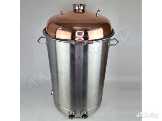 Куб перегонный 100л медная купольная крышка 3