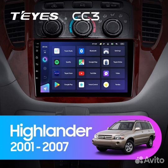 Магнитола на Toyota Highlander 1 Teyes CC3 3/32