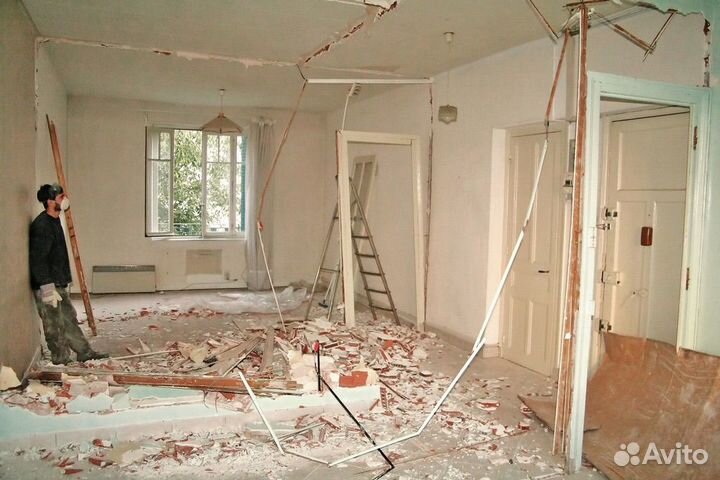 Демонтаж слом снос стен