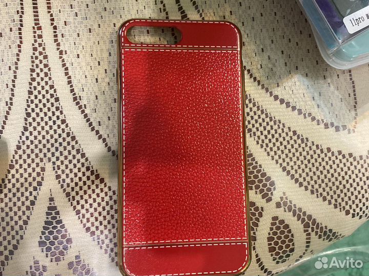 Красный чехол для iPhone 7 plus