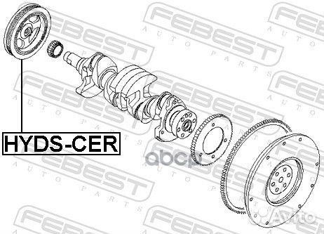 Шкив коленвала hyds-CER Febest