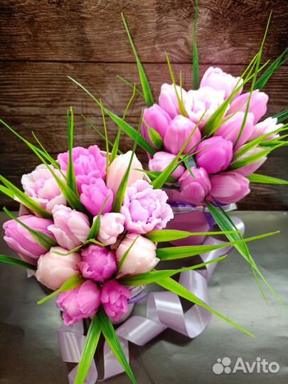 Подарки 8 марта. Букет тюльпанов из мыла