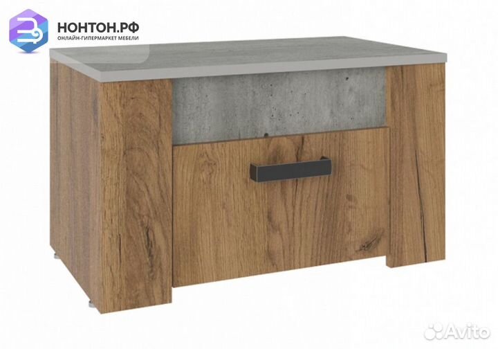 Тумба прикроватная Франк крафт / метрополитан грей