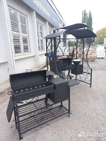 Мангал с печью под казан Стэн