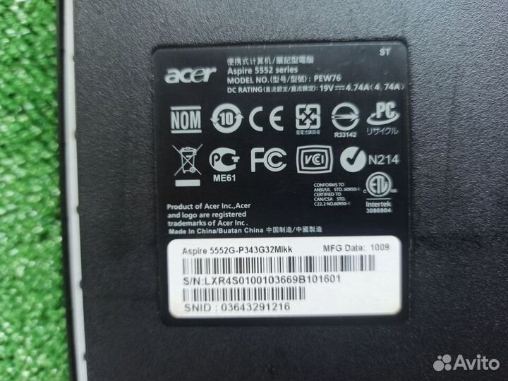 Корпус поддон топкейс рамка петли acer 5552g