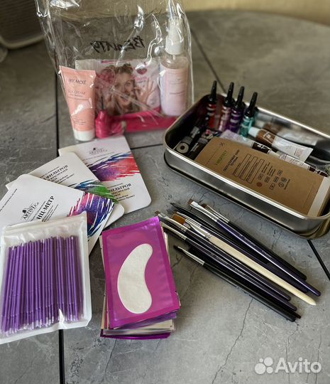 Все для бровей(воск,краска,кисти,патчи,крем и т.д)