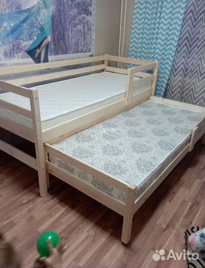 Выкатная кровать софа без покраски 180/170х80