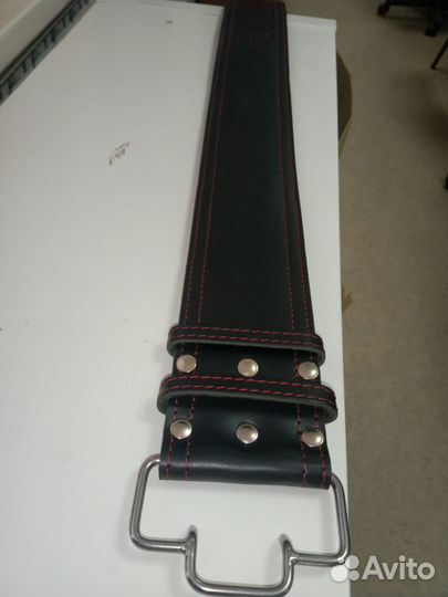 Пояс для пауэрлифтинга 3-слойный черный С пряжкой