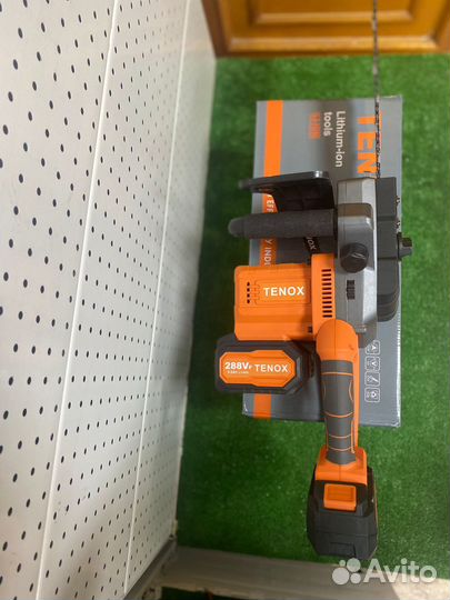 Аккумуляторная пила tenox, 4АКБ, 8Ач