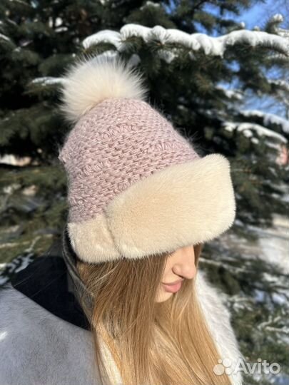 Шапка норковая женская