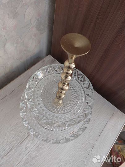 Ваза для фруктов хрусталь