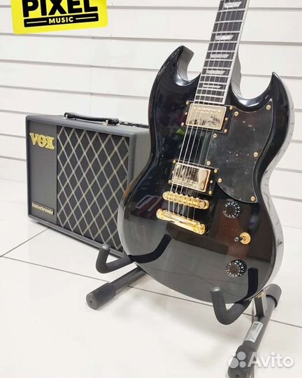 Электрогитара Harley Benton DC-DLX Gotoh Black