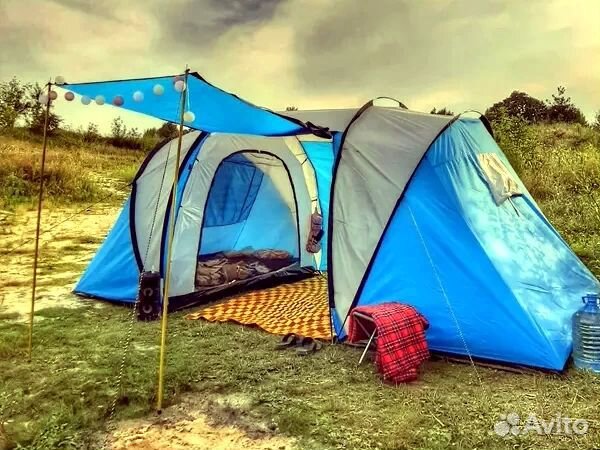 Палатка туристическая 4 местная с тамбуром (2к)