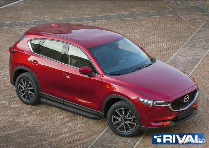Пороги-подножки Mazda CX-5 2017. Premium-Black