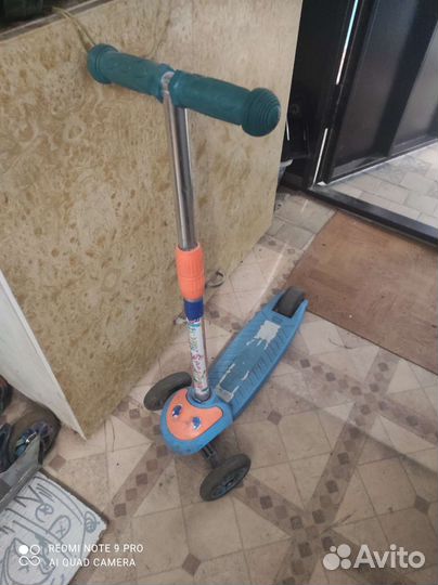 Самокат детский трехколесный бу