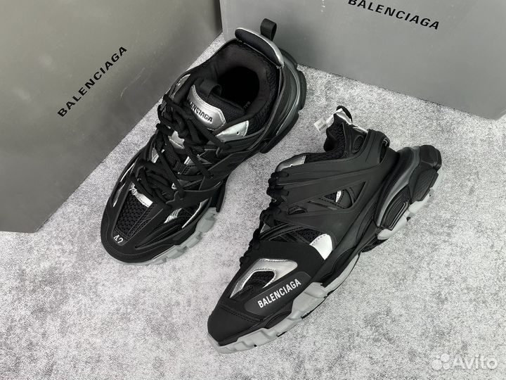 Balenciaga Track Sneaker Black Silver