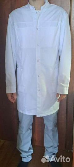 Медицинский костюм халат и брюки