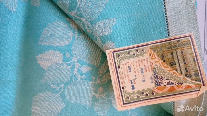 Покрывало СССР, полотенца, скатерти. Новые. Лён
