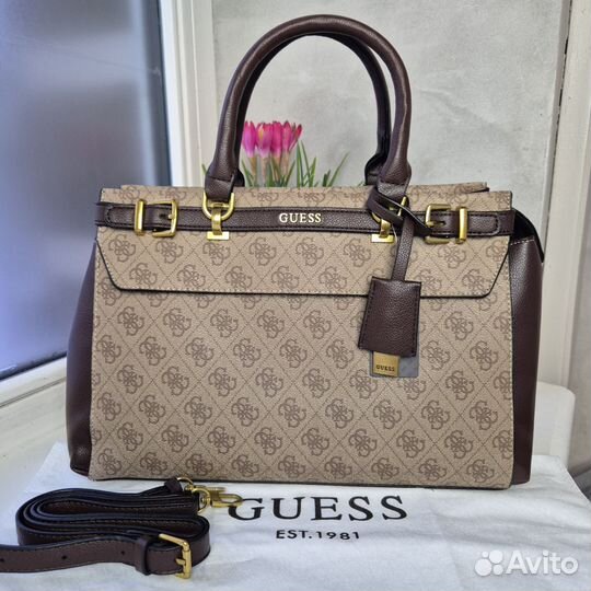 Сумка тоут Guess Sestri Logo Luxury Satchel новая