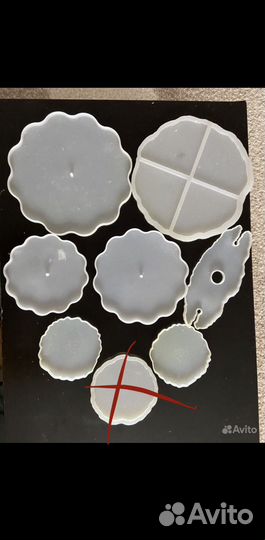 Молды силиконовые для эпоксидной смолы, поталь