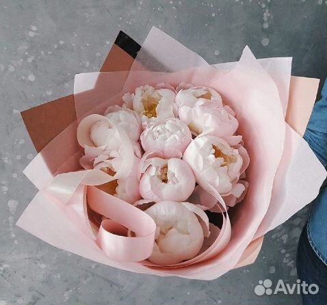 Пионы нежно розовые 