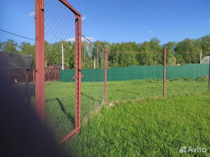 Забор из сетки рабицы б/у 30 м. с калиткой