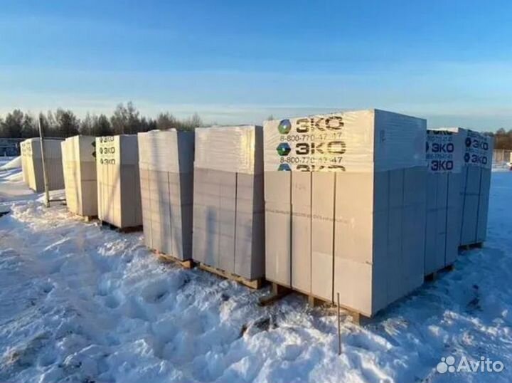 Газобетонный блок эко D400 B2,5 600x150x250