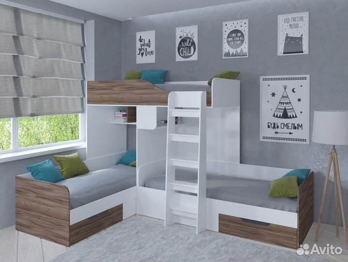 Двухъярусная кровать Трио нов