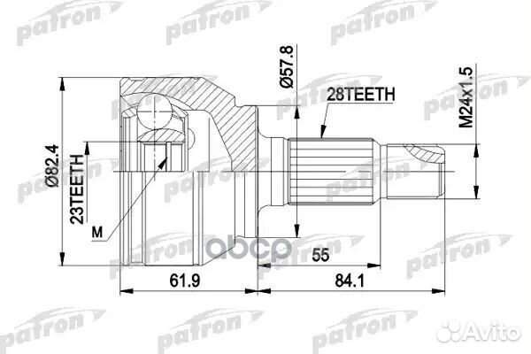 ШРУС наружн к-кт 28x57.8x24 rover: 75 99, 75 T