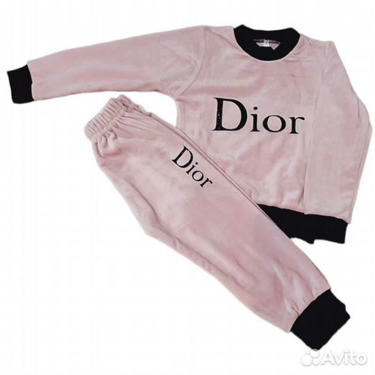Детский костюм велюровый Dior девочкам
