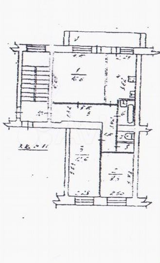 3-к. квартира, 60,6 м², 2/2 эт.