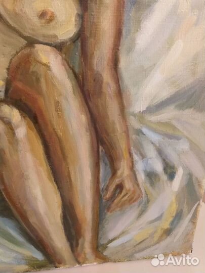 Картина маслом живопись обнаженная девушка, холст