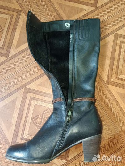 Сапоги осень весна женские 37 натуральная кожа