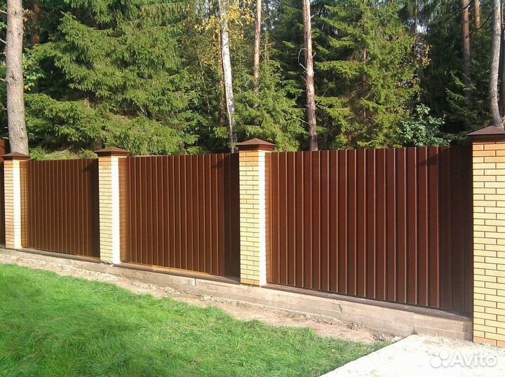 Забор Забор из профнастила