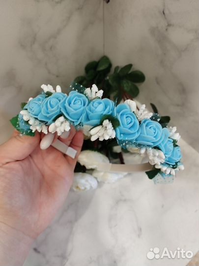 Ободок с цветами