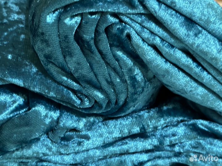 Бархат люкс велюр бирюзовый аквамарин винтажстиль