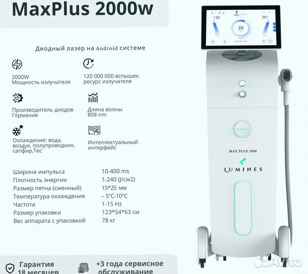 Аппарат для эпиляции Лю-Минес MaxPlus 2000вт