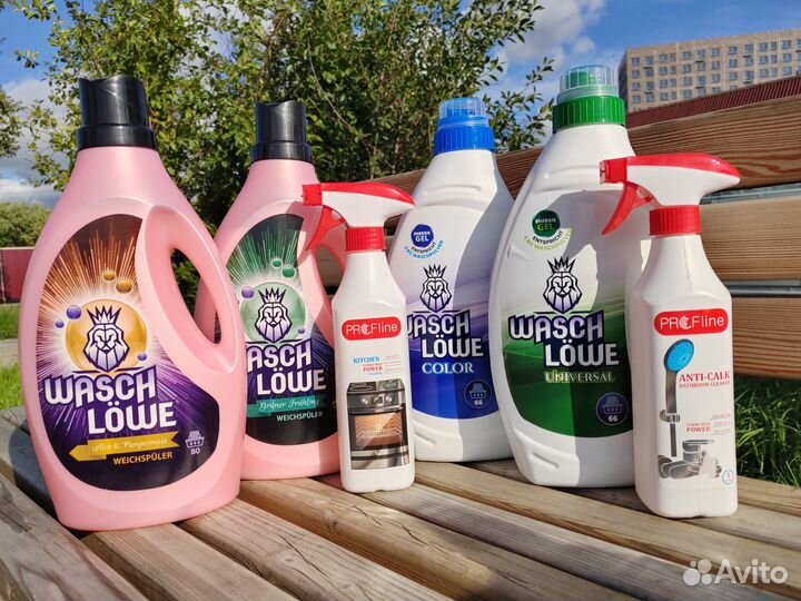 Гели для стирки, кондиционеры и чистящие средства