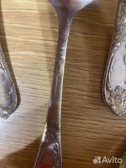 Ложки десертные и чайные мельхиор СССР