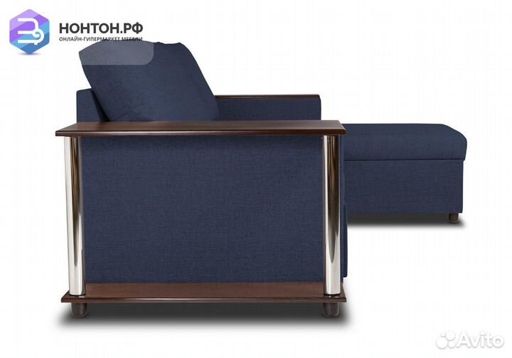 Диван угловой дельфин Форест синий