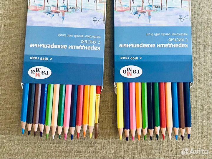 Акварель, акварельные карандаши, масляная пастель