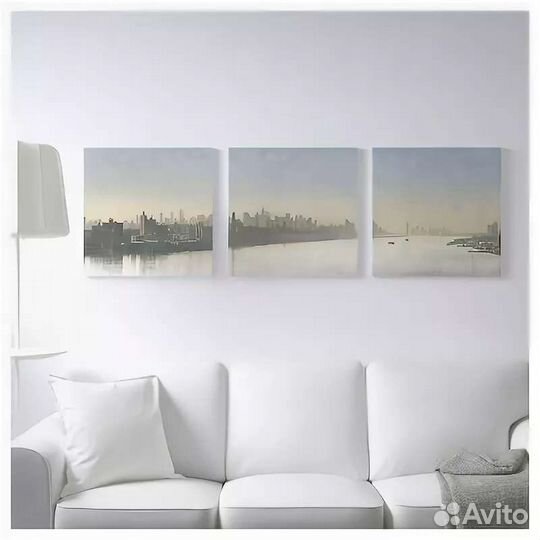 Пьеттерид Картина, 3 шт, Серебристая дымка