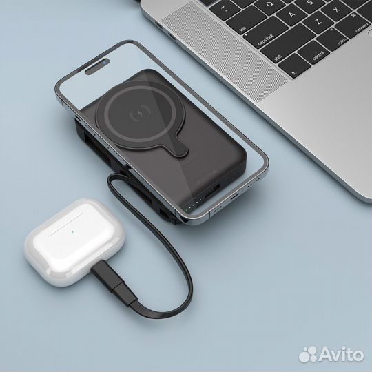 Внешний аккумулятор MagSafe Deppa 10000 mAh чёрный