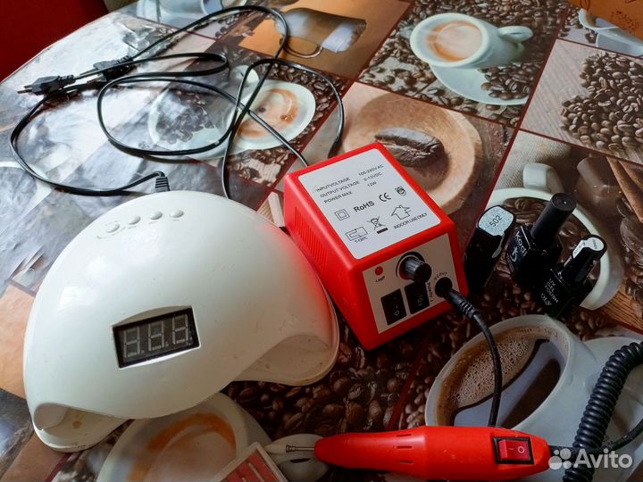 Лампа для ногтей + Машинка маникюрная