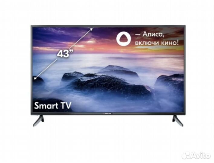 Телевизор hartens HTY-43F06B-VZ SMART TV с Алисой