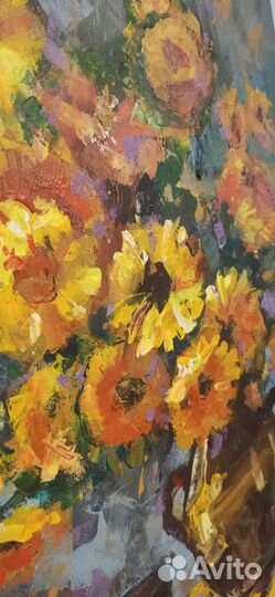 Картина натюрморт подсолнухи